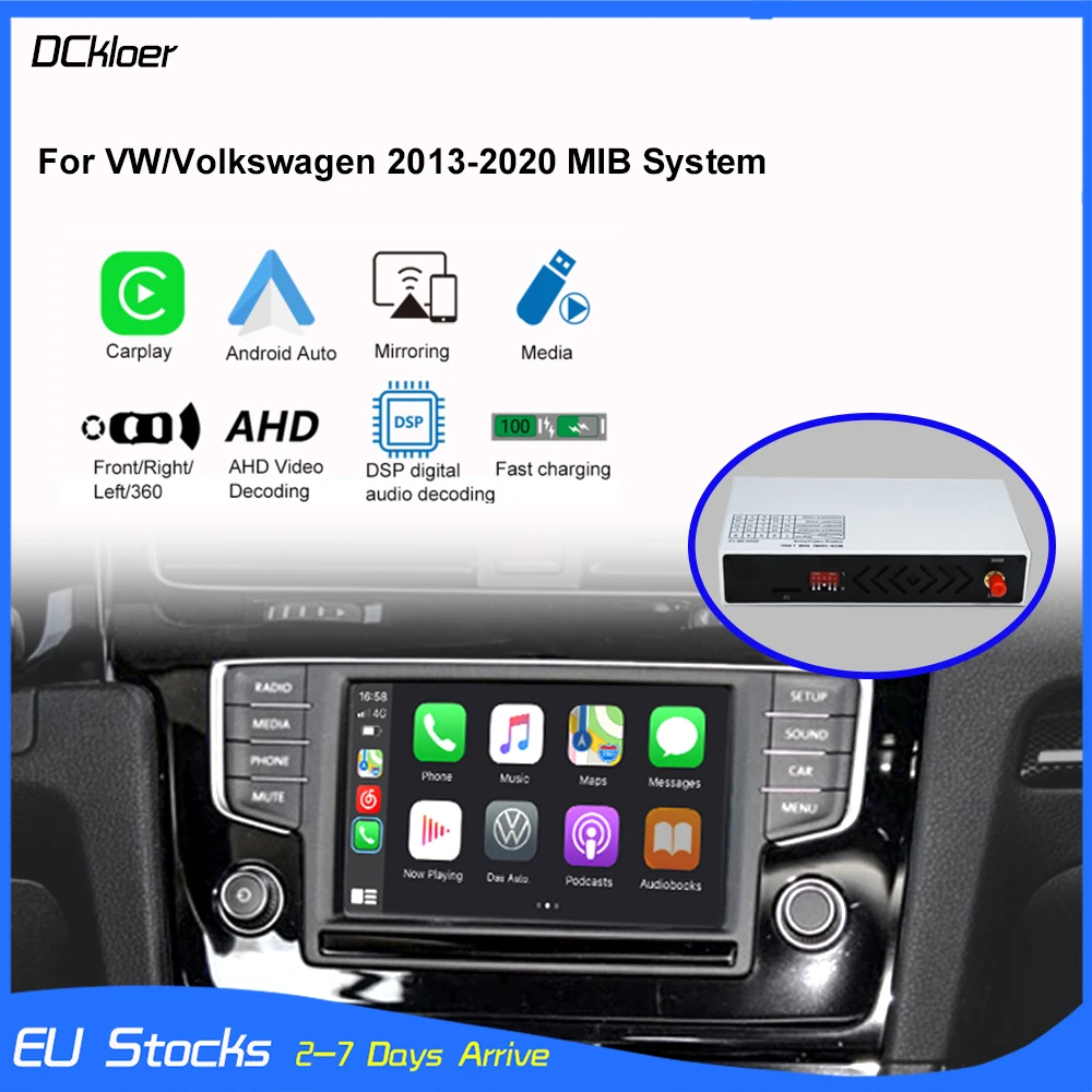Wireless Carplay Android Auto Per Vw/Volkswagen Skoda Seat Golf 7 Polo Sistema Mib Con Mirror Link Air Play Radio Car Play