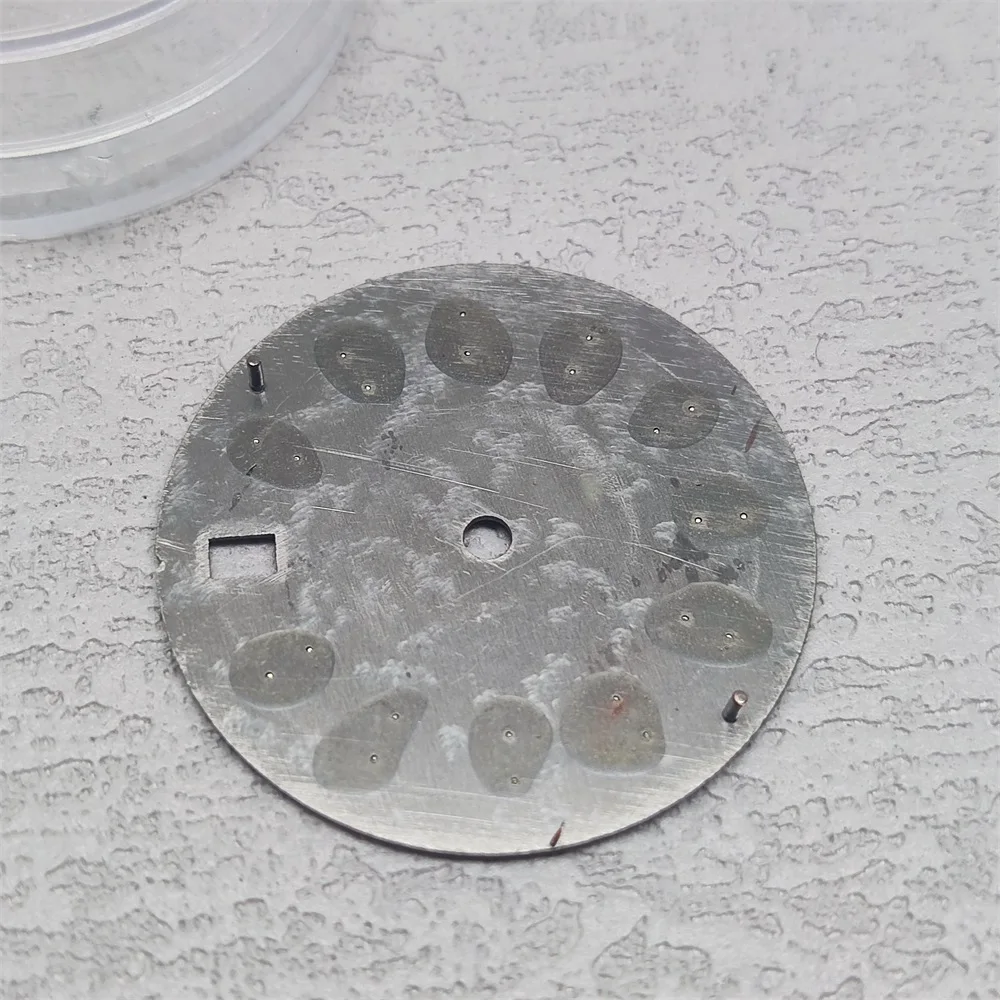 삼각대 HILEGU HL00200647 NH35 Dail 28.5mm 녹색 야광 날짜 시계 문자판 삼각대용 수정 액세서리