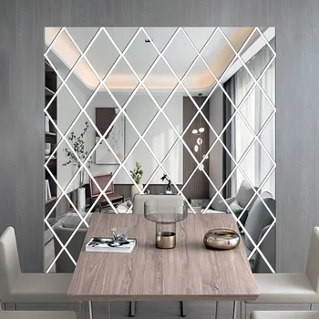 3D Acrylic Diamond Mirror Wall Stickers 1
