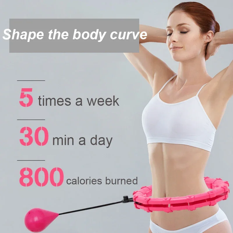 24Adjustable Sport Hoops Abdominal Thin Waist Exercise Detachable Massage Hoops Fitness Equipment Gym Home Training Weight Loss
