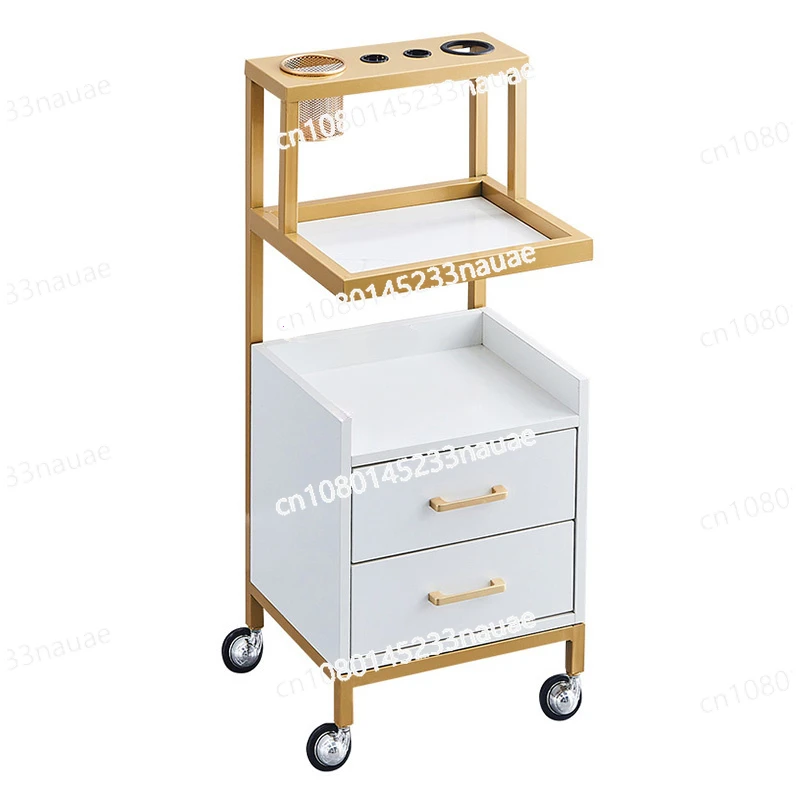 

Salon Trolley Barber Shop Auxiliary Cart with Wheels Storage Multifunction Salon Furniture for Beauty Salon