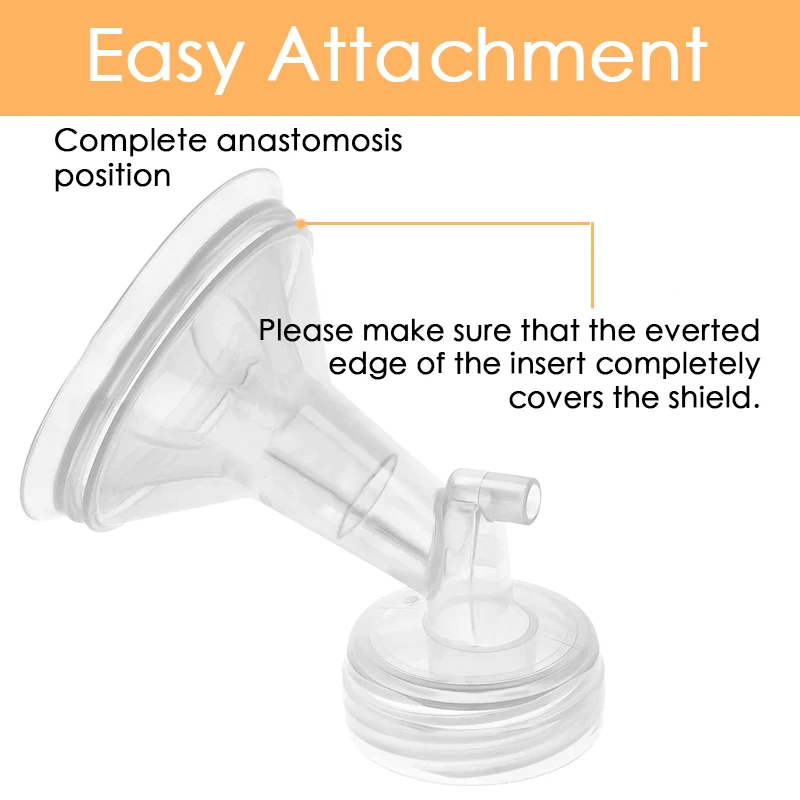 New Design 13/15/17/19/21/24mm Silicone Breast Pump Horn Caliber Size Converter With Shield Breast Pump Accessories