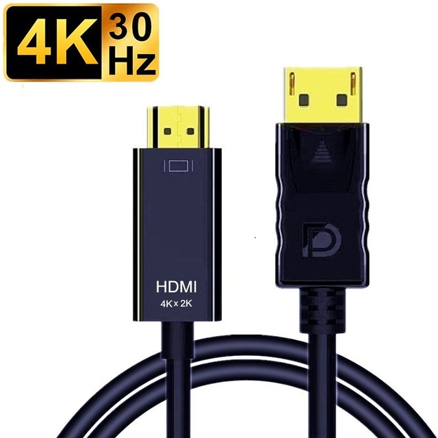 Port to HDMI-Compatible Cable 4K@60Hz 4K@30Hz 1080P@60Hz DP 1.2 For Projector PC Laptop Display Port to HDMI-Compatible