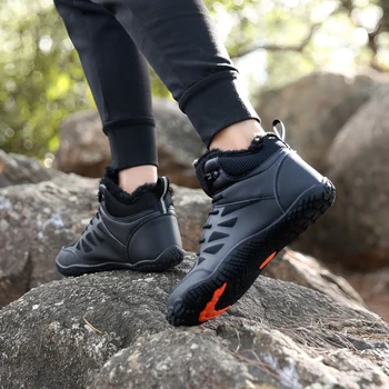 Womens Mens Hiking Boots Winter Snow Boots Barefoot Shoes Waterproof Walking Shoes Outdoor Booties 2