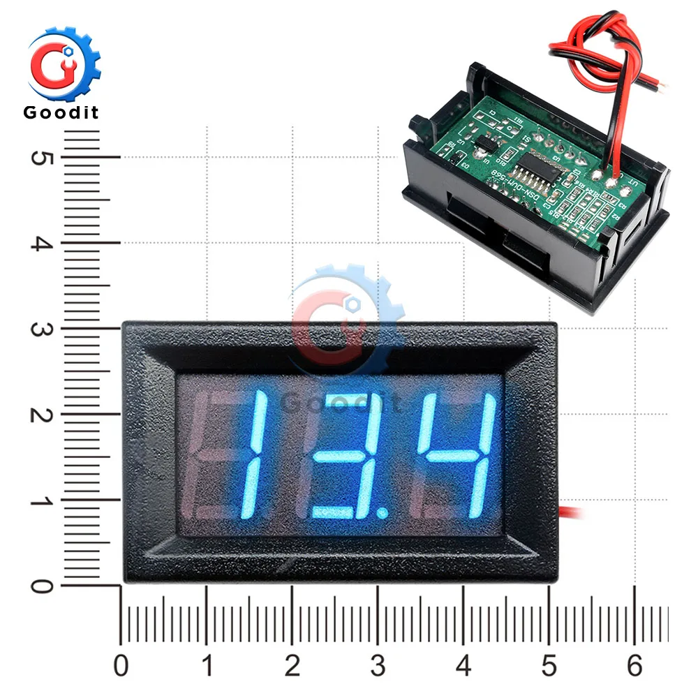Voltmetro Digale A 2 Fili DC 5-120V Misuratore Da Pannello Di - Foto 11