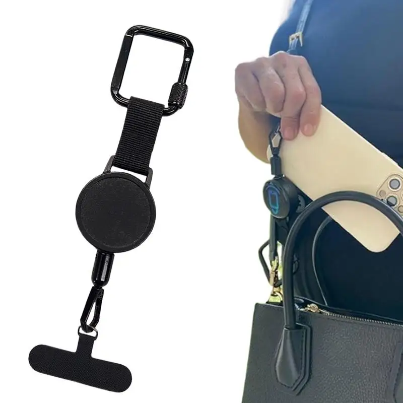 Cordino Antifurto Retrattile Per Telefono Con Moschettone - 7,87 Pollici, Leggero, Per Escursioni E Bici, Protezione Da Cadute