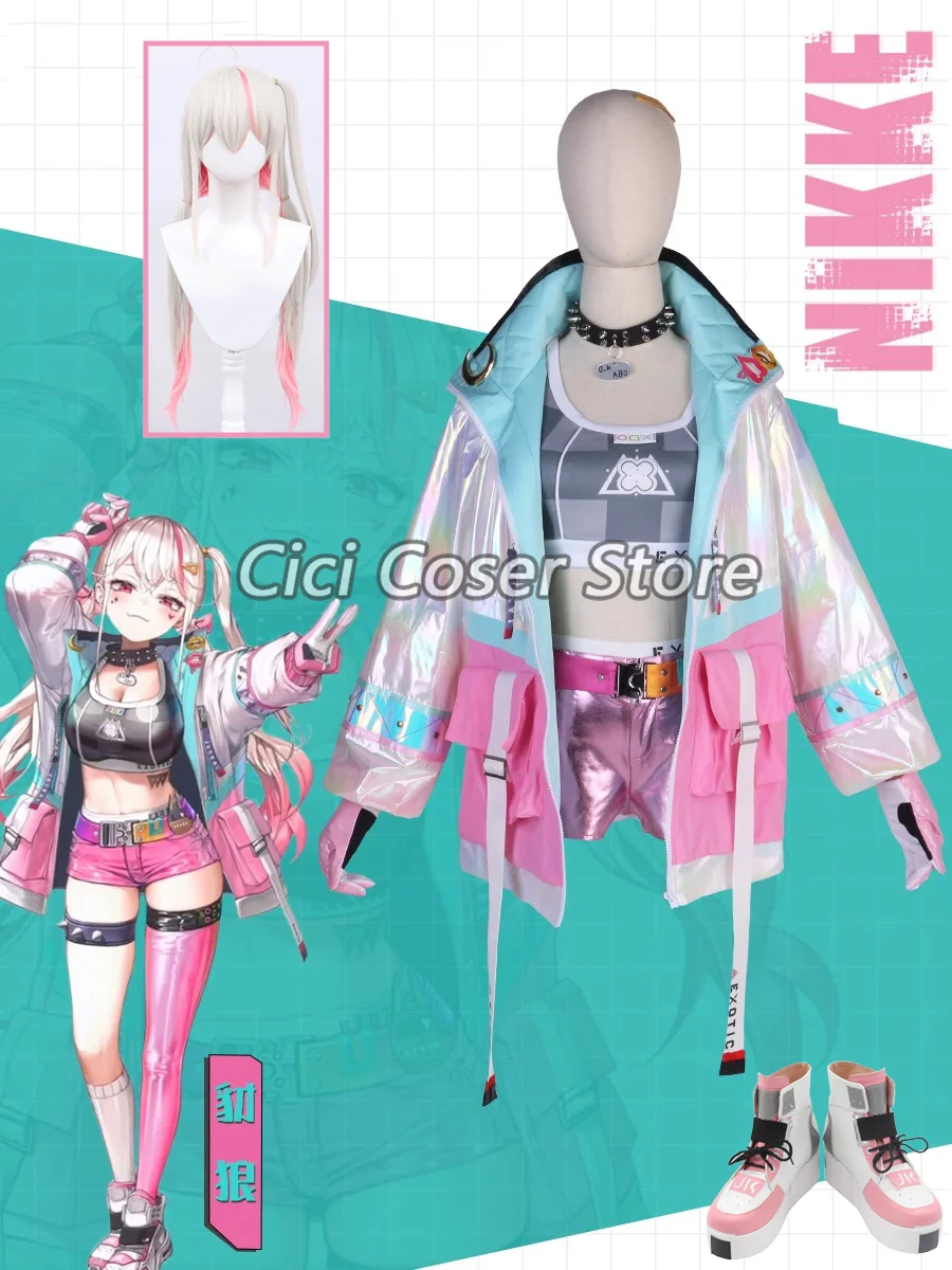 

Presell Game Nikke The Goddess of Victory Jackal Cosplay Costume Wig Shoes Women Costume Set Halloween Party Carnival Outfit
