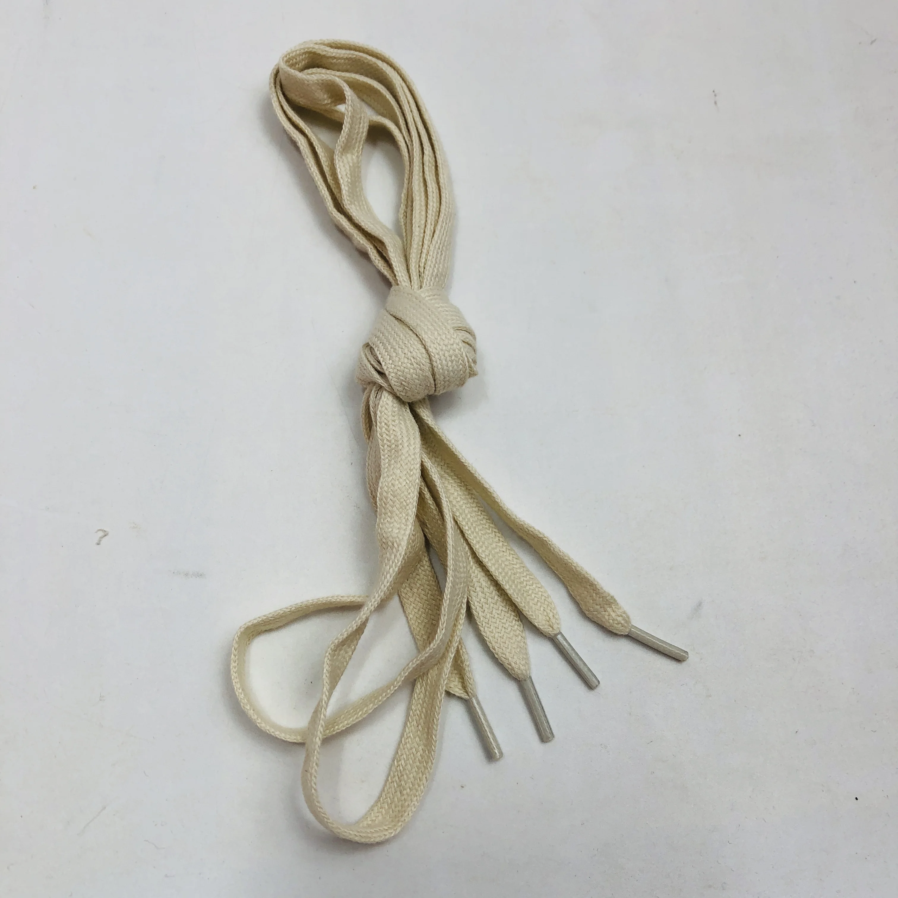 Rice White Qvah Owens Man Women Shoes Lace 100% Cotton Replacing Shoelace 200cm 135cm For High top Boots Low Sneakers