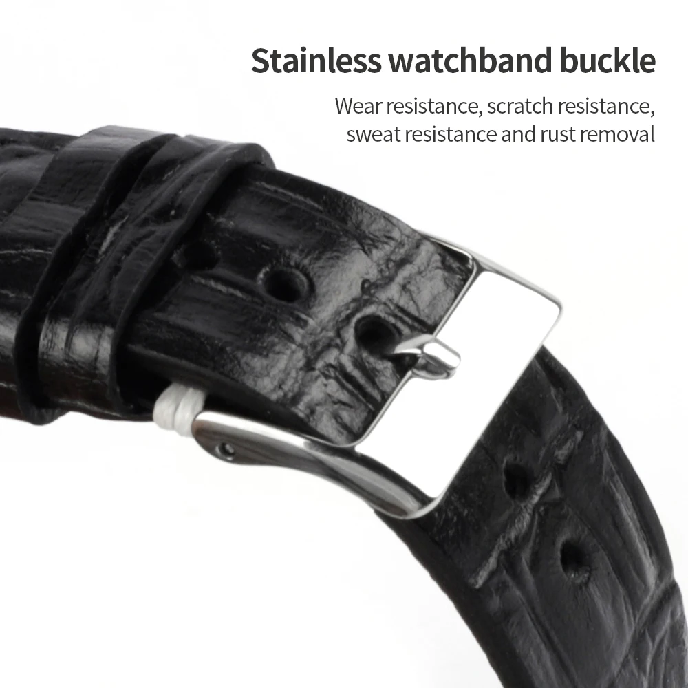 Crocodile Genuine Leather Watch Band Bracelet 18mm 20mm