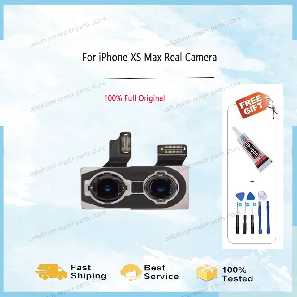 iPhone X XR XS Max 용 원본 수리 없음 후면 후면 메인 카메라 플래시 모듈 센서 플렉스 케이블