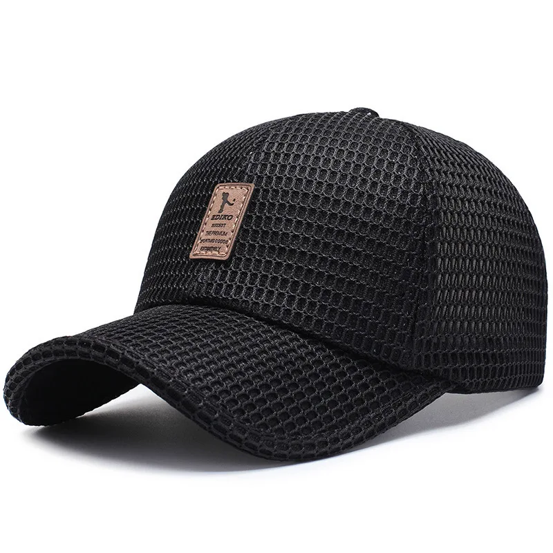 Fashion Big Head Men Women Wide Brim Mesh Baseball Cap UV Shade Fish Duck Tongue Cap Golf Outdoor Simple Letters Breathable Hat