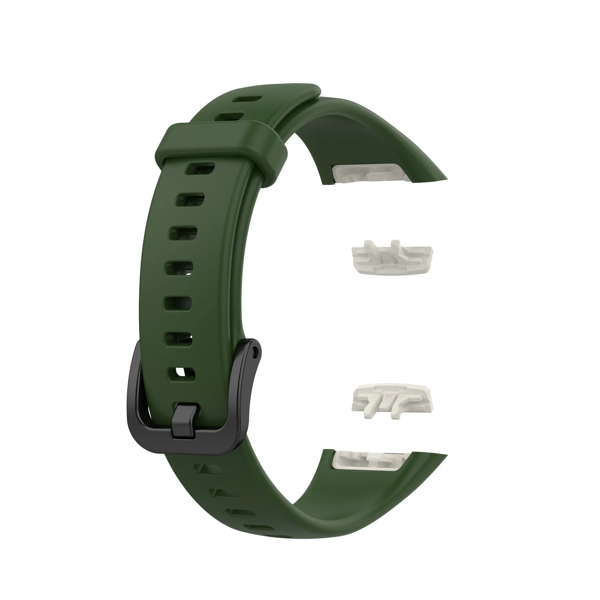 Premium Silicone Strap with TPU Full Screen Protector Case for Fitness Tracker Bracelet