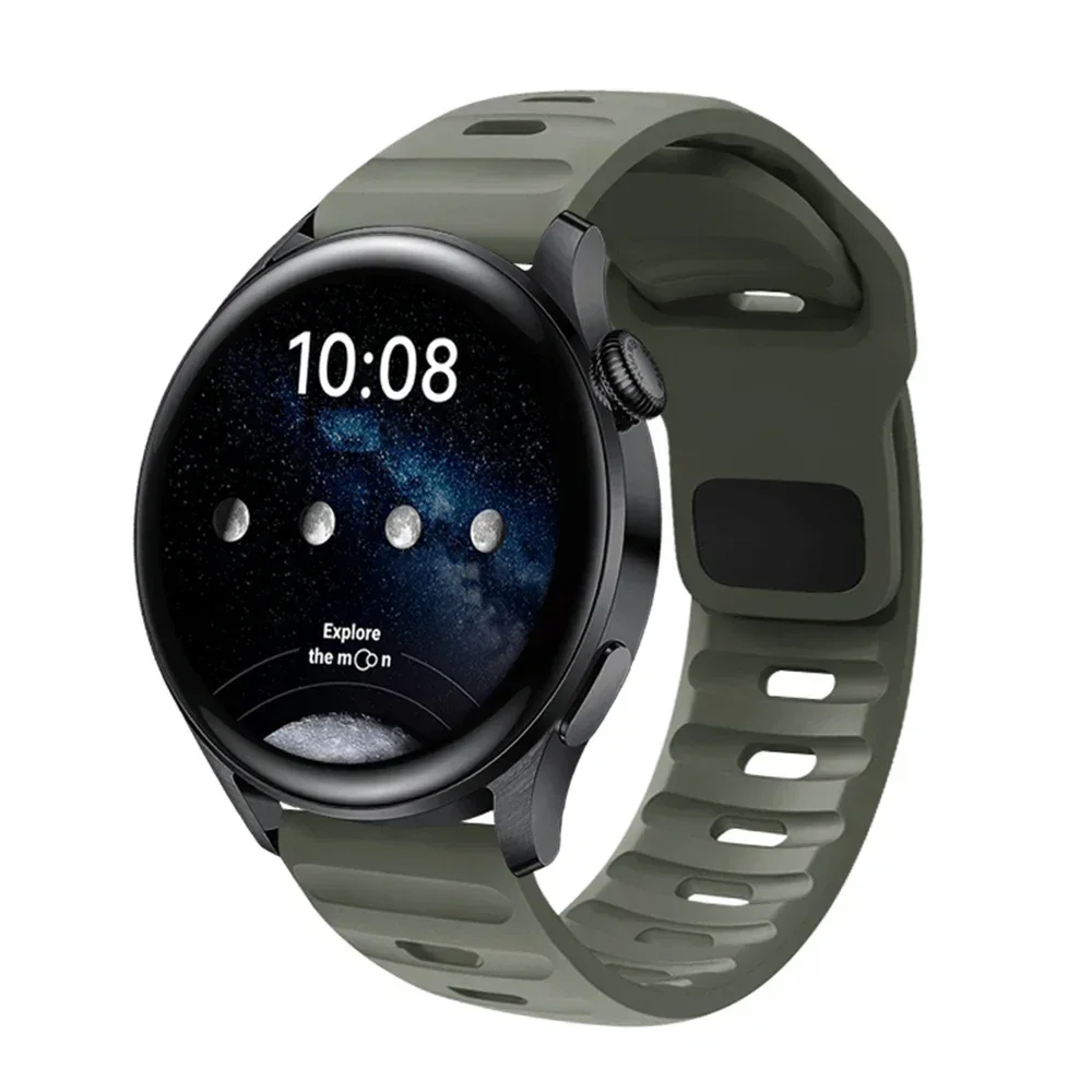 Versatile 22mm Silicone Smartwatch Strap - Premium Watchband Bracelet