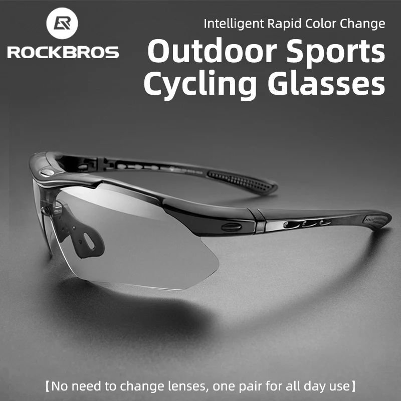 

ROCKBROS Photochromic Bicycle Sports Sunglasses Cycling Glasses Men Women UV400 MTB Road Bike Goggles Ultralight Outdoor Eyewear