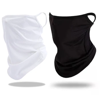 Passamontagna da esterno Maschera da equitazione Protezione unisex per il collo Maschere protettive solari Paraorecchie da moto Sciarpa in seta Maschera da ciclismo