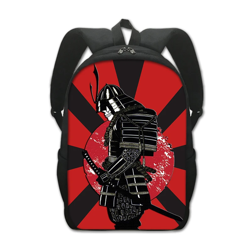 Japanese Samurai Bushido Printing Backpack Women Rucksacks