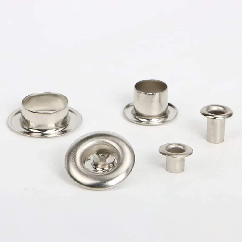 Metal High Grommet Eyelets with Washer Shoes Assortment Kit Hole Self Backing Eyelet for Bead Cores Clothes Bag Paper 100 set