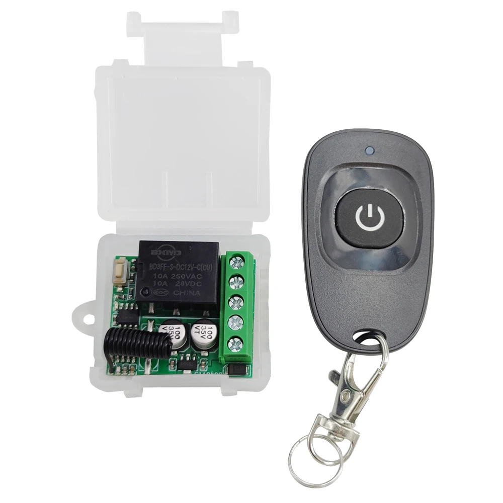 DC 12V  433Mhz 1CH Universal Wireless Remote Control Switch Relay Receiver Module RF Transmitter 433Mhz Remote Control