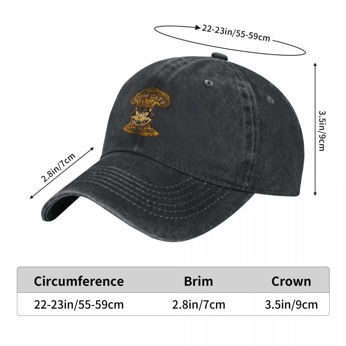 Hip Hop F-Fallouted Atom Cats Baseball Cap y2k Retro Couple Women Dad Hats Design Running Hippie Baseball Caps Gift