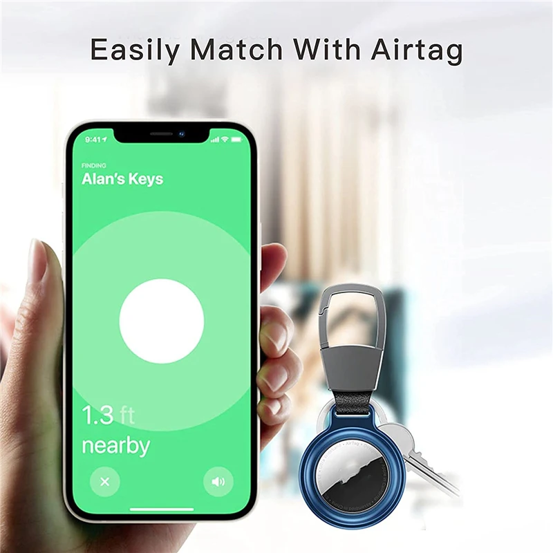 Metal Magnetic Keychain Holder Case for Tracker Devices
