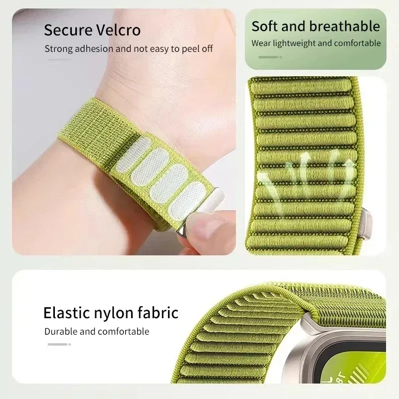 Premium Nylon Loop Smartwatch Strap - Vibrant & Durable Bracelet Accessory