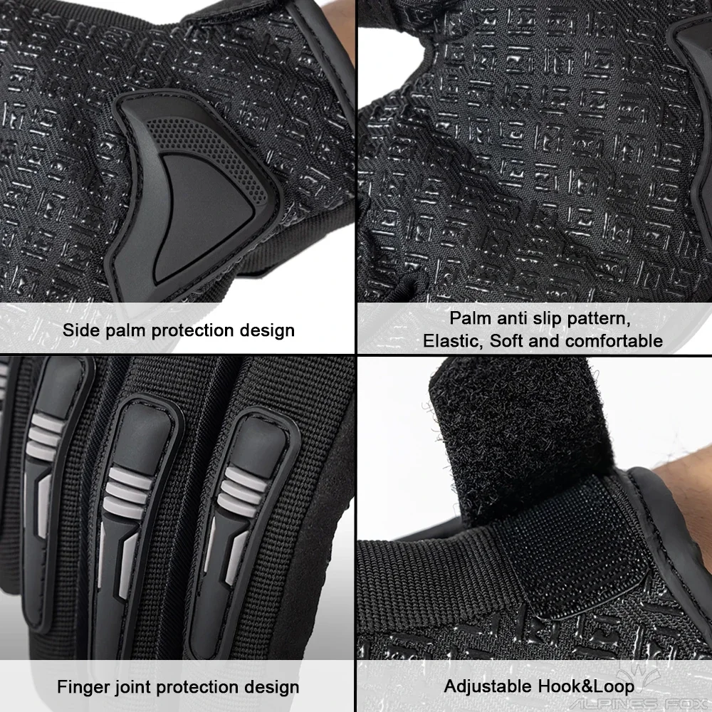 Men's Summer Touch Screen Motorcycle Gloves with Carbon Fiber Protection