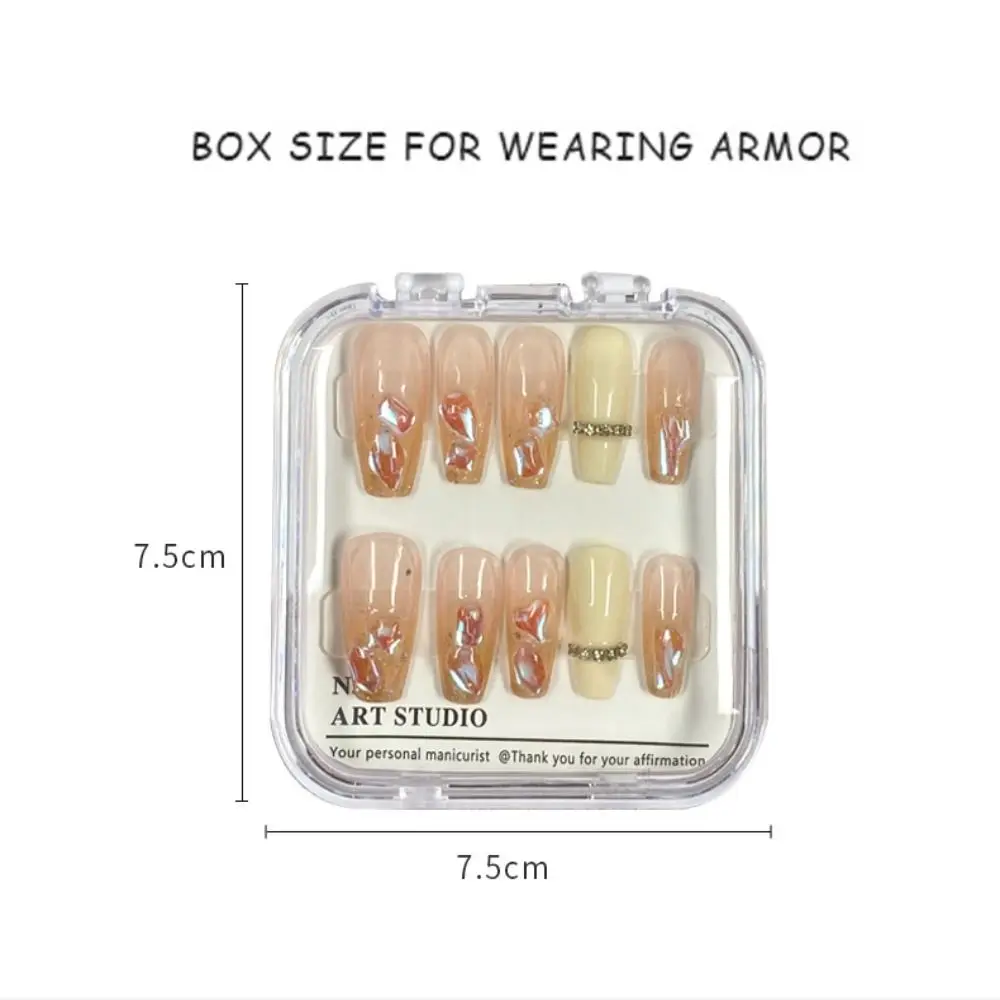 Scatola di imballaggio scatola di immagazzinaggio per unghie finte con filetto quadrato da viaggio scatola di esposizione per unghie scatola di ornamenti per unghie scatola di decorazione per Manicure