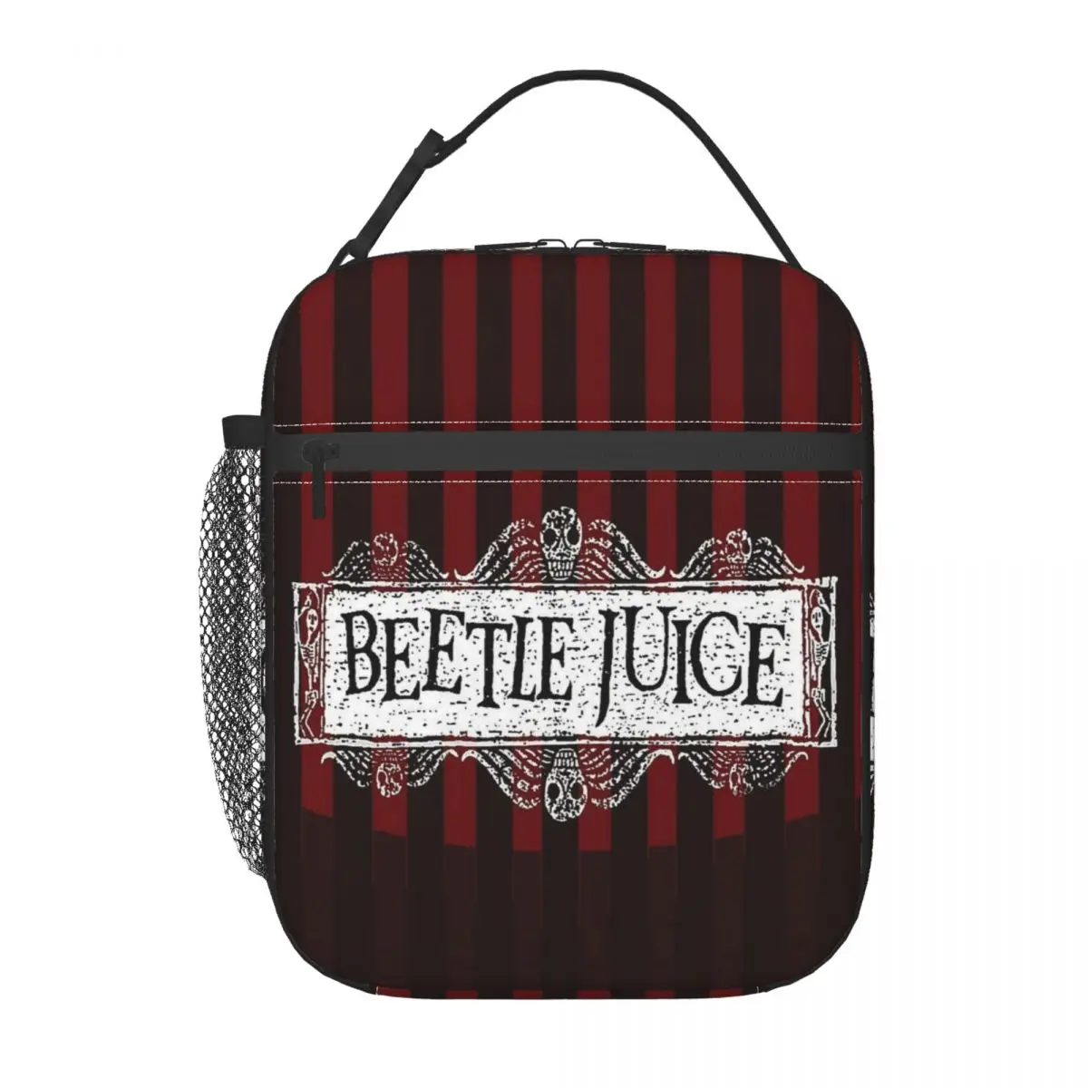 Custom Tim Burton Beetlejuice Lunch Bag Men Women Cooler Thermal Insulated Lunch Box for Adult Office