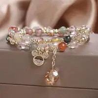 Lucky Peach Blossom Crystal Charm Bracelet for Women - Image 6
