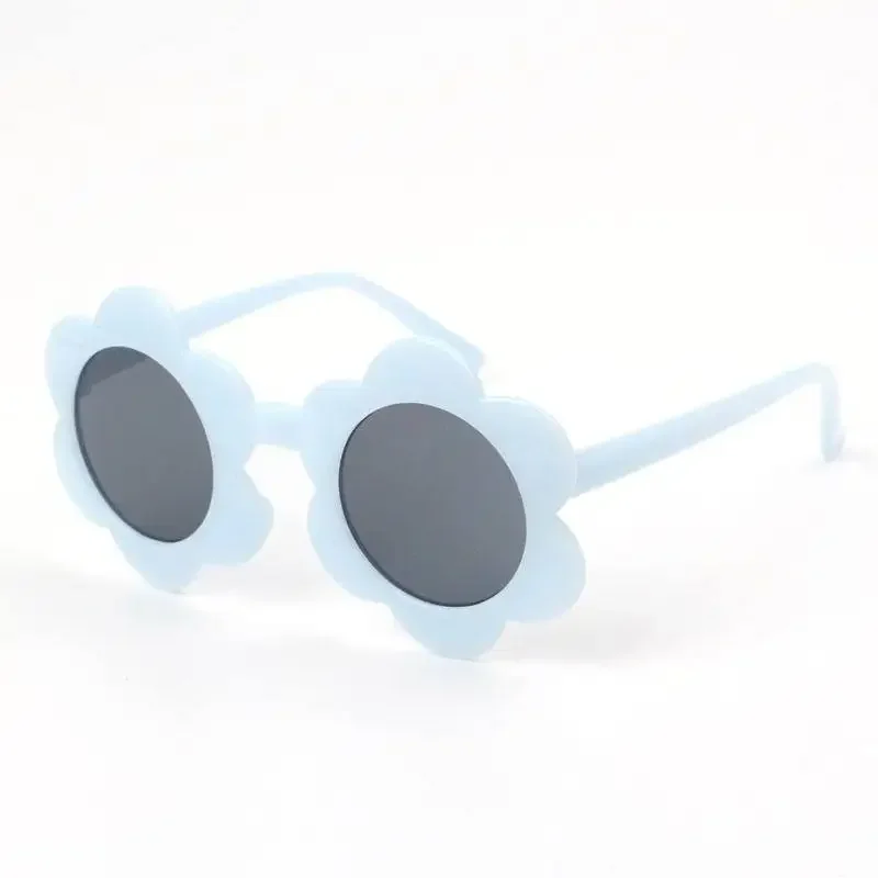 Kids Sunglasses Children Sunglasses Girls Flower-Shaped Translucent Jelly Sunglasses UV Protection Kids Summer Eyewear Outdoor Party Lightweight Comfortable Toddler