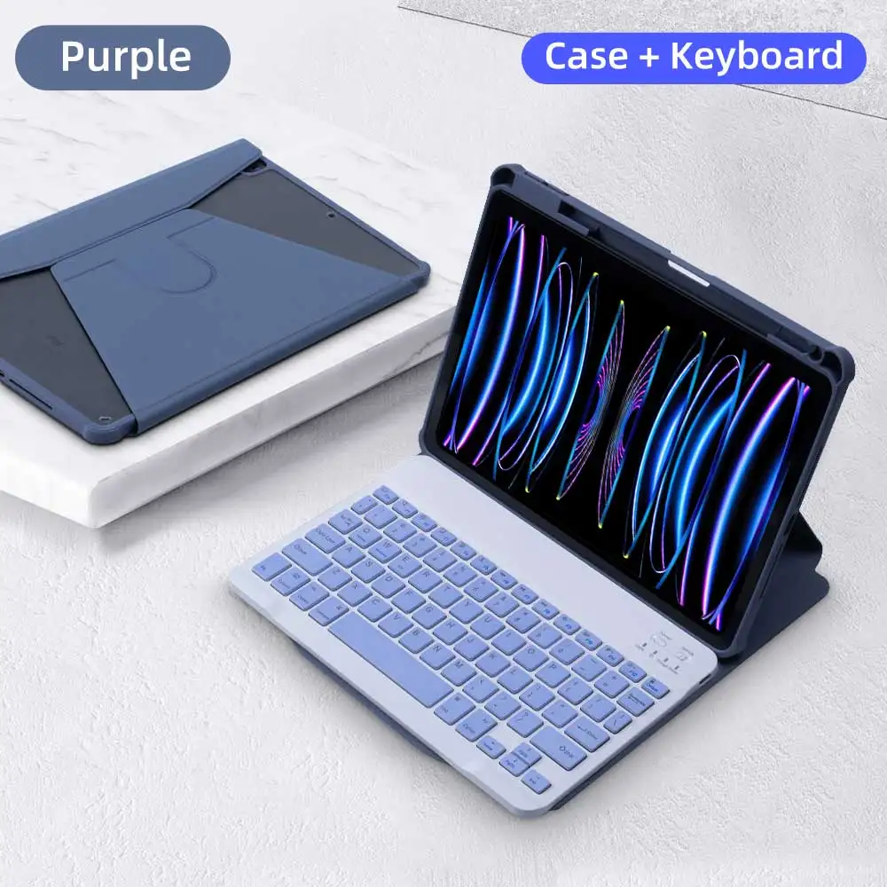 Premium Magnetic Keyboard Case with Transparent Cover and Mouse