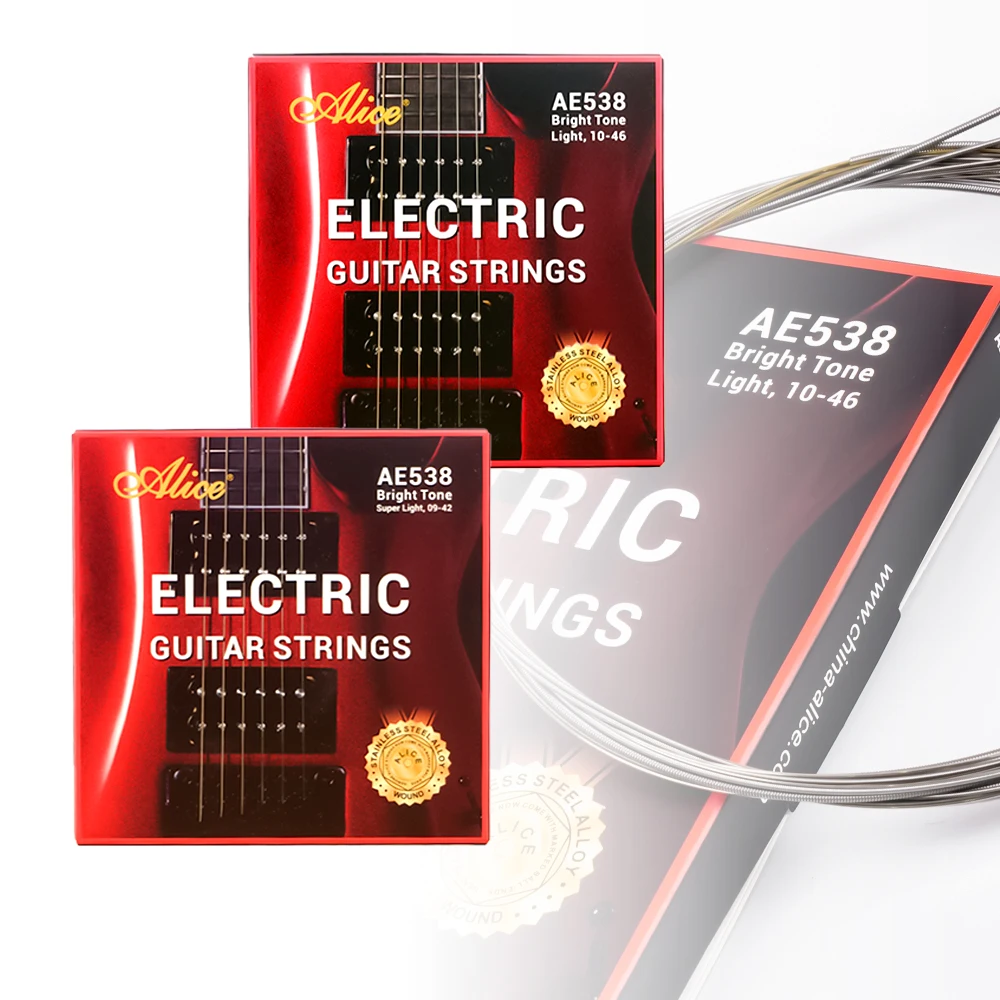 앨리스 AE538 일렉트릭 기타줄 스테인리스 009-042 010-046 브라이트 1/3세트 무료여분E1줄 증정