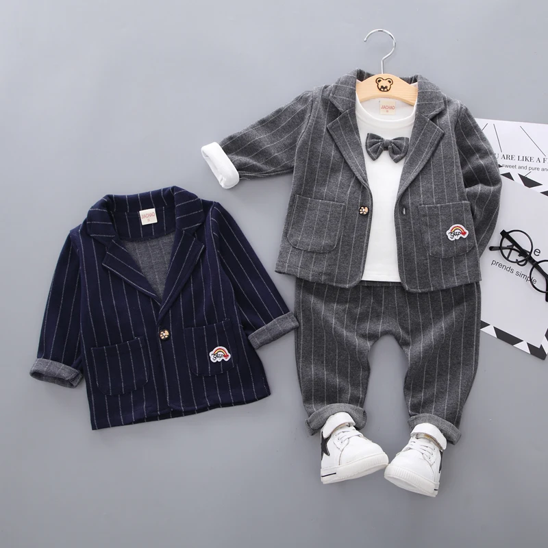 Baby Boy Clothing Set Formal Kids Clothes Suit Boy Gentleman Rainbow