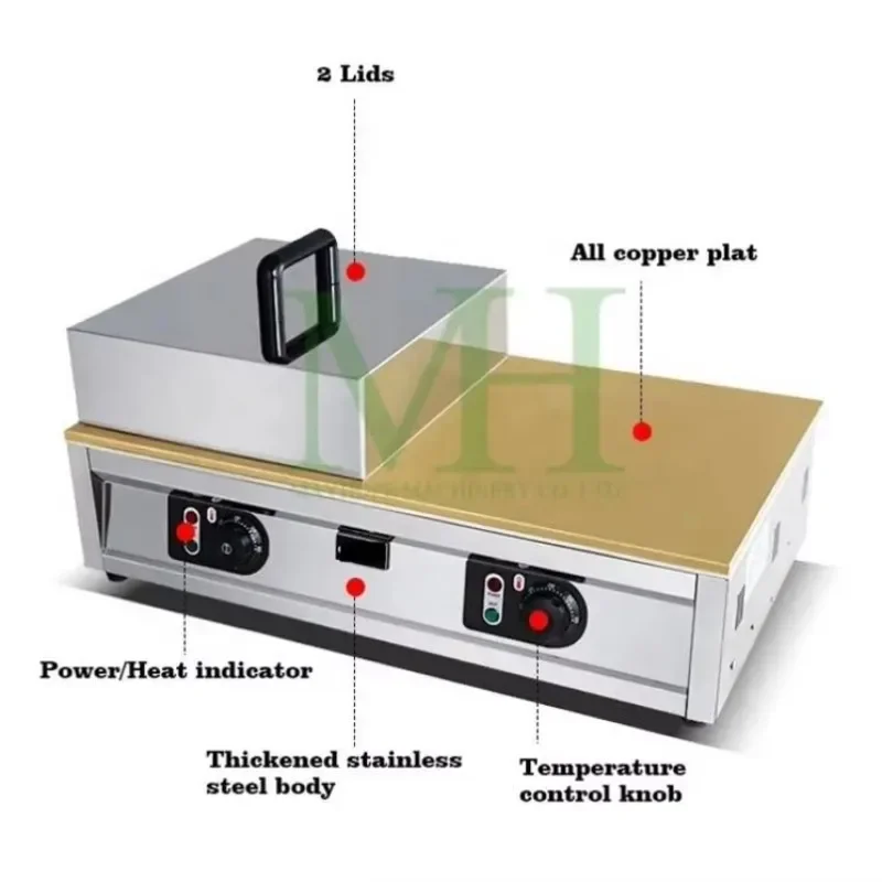 110V Stainless Steel Commercial Electric Souffle Pancakes Maker Souffle Maker Pancake Machine Make Breakfast
