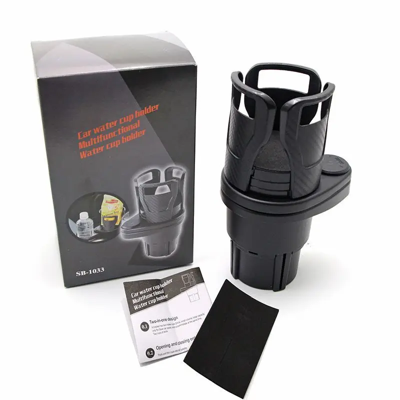 Multi-Function Car Water Cup Holder Tumbler Double Layer Storage Rotating Car Beverage Cup Holder