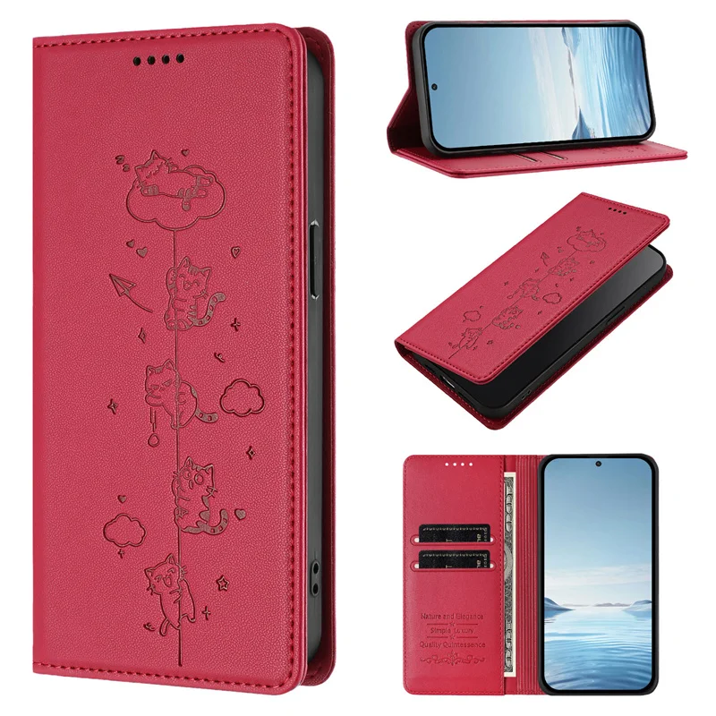 Magnetic Leather Flip Stand Wallet Case with Back Cover in Elegant Design