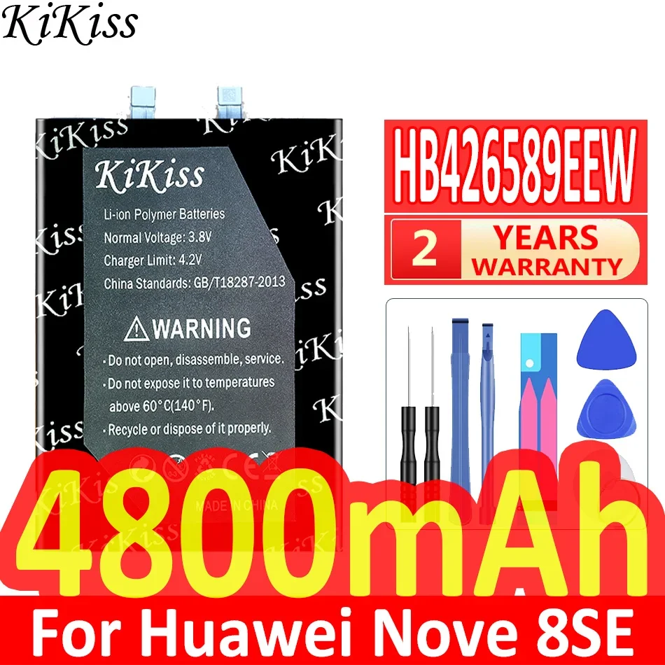 

4800mAh KiKiss Powerful Battery HB426589EEW For Huawei Nove 8SE Nove8 SE Mobile Phone Batteries