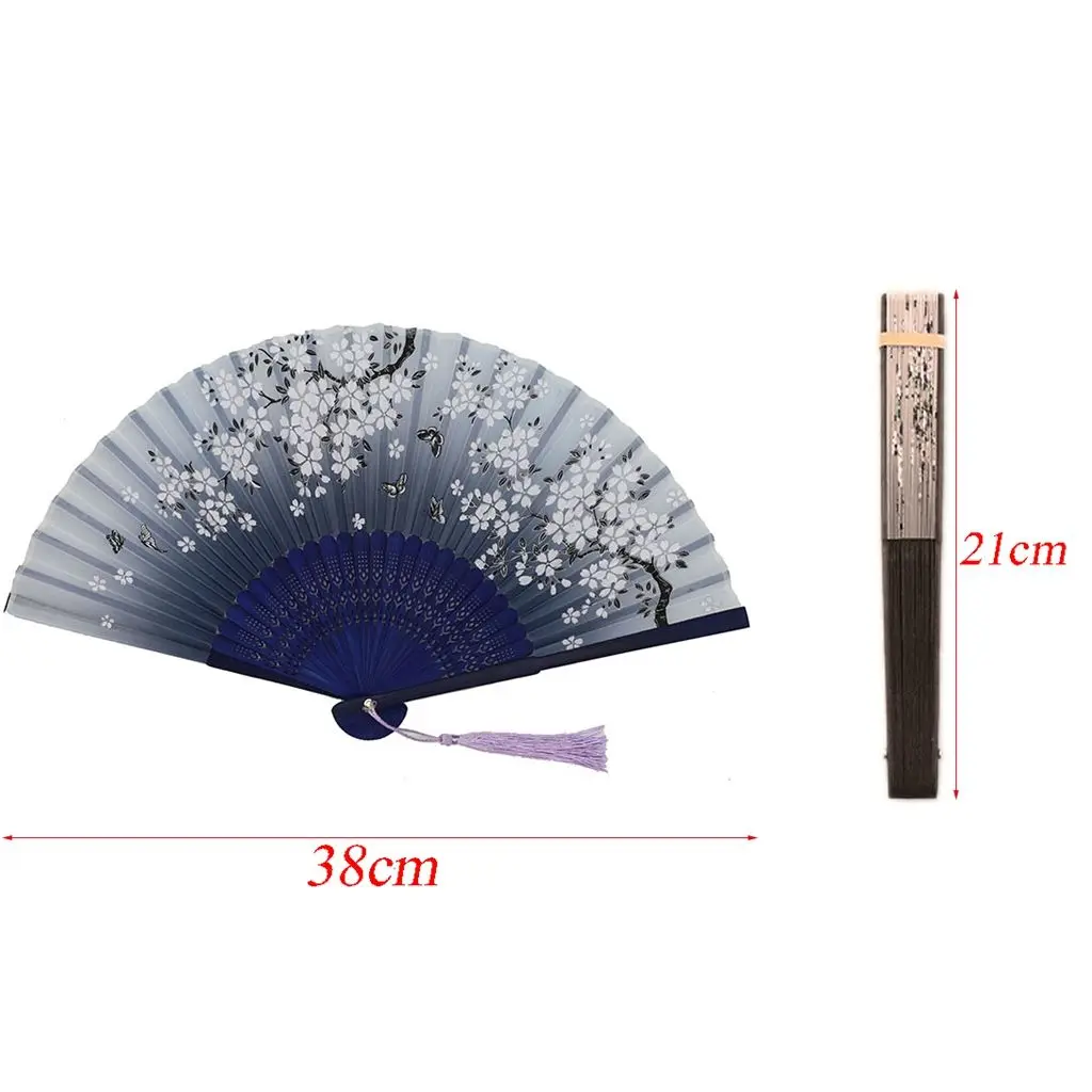 18 Style Chinese Vintage Silk Folding Hand Fan 25 Bones Bamboo Fan Japanese  Style Flower Print Home Wedding Decoration Ornaments - Decorative Fans -  AliExpress