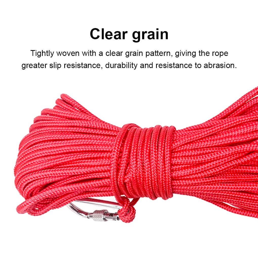 4mm Diameter Fishing Braided Line Rope Portable Multi-functional Outdoor Waterproof Safety Lock Ropes Cord 4mmx20m 5