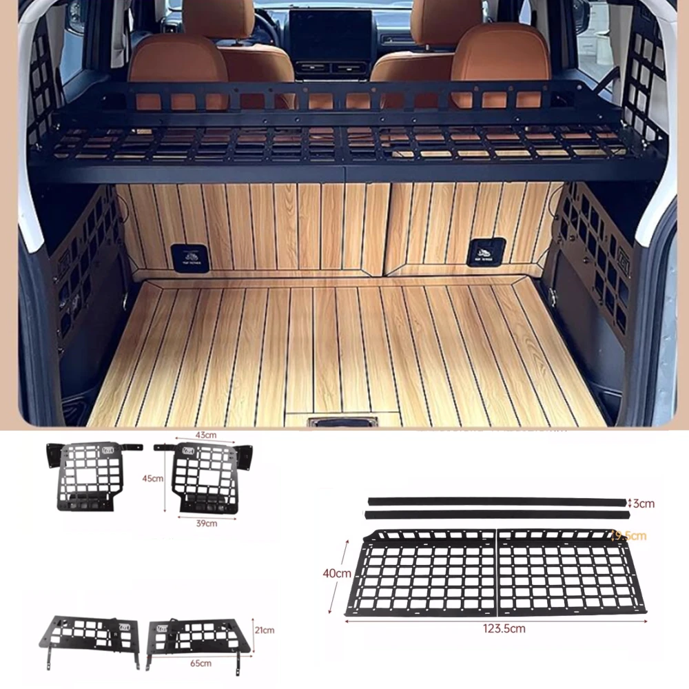 

CGZ Molle Panels For GWM Haval Raptor Meng Long Rear Trunk Shelf Storage Cargo Organizers Racks