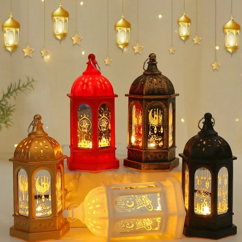 Lampe LED décorative du Ramadan Kareem, luminaire décoratif d'intérieur, en forme d'étoile, lune, ci-après, idéal comme cadeau de fête musulmane islamique, Eid Mubarak, 2024