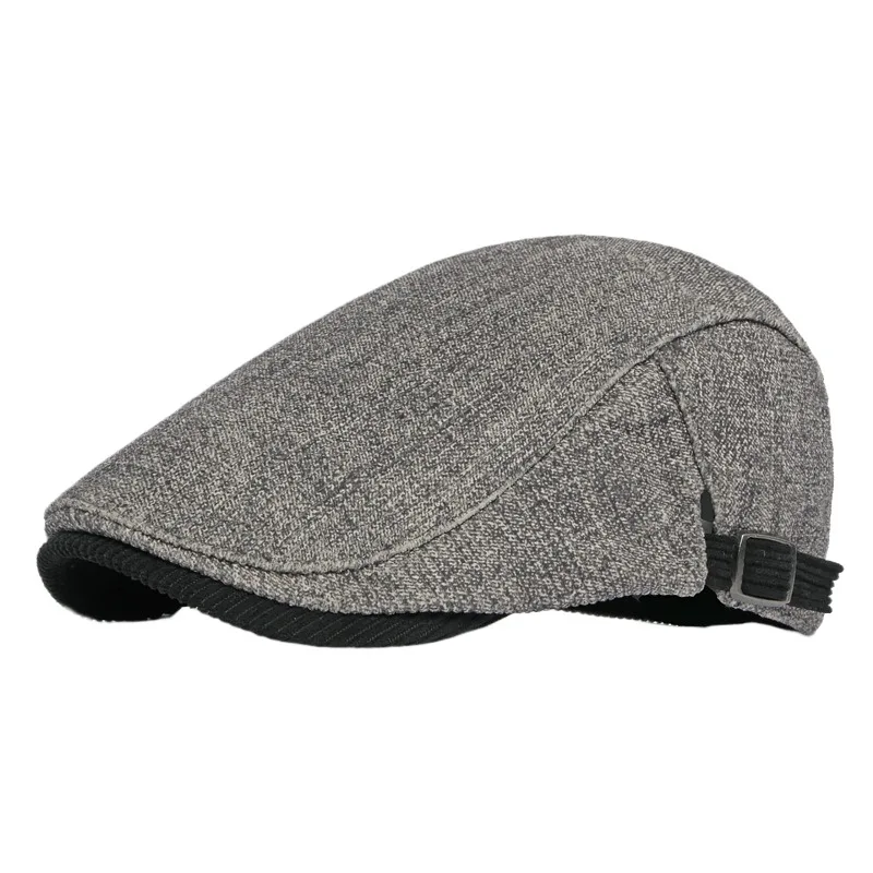Autumn Hat For Men British Retro Beret Thickened Warm Peaked Cap Women's Casual Advance Hats Newsboy Cap Winter