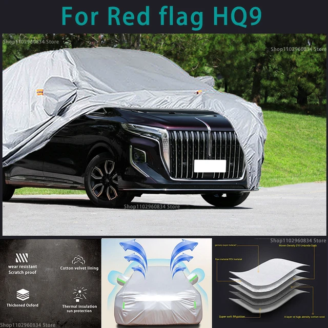 For Red flag HQ9 210T Full Car Covers Outdoor Sun uv protection