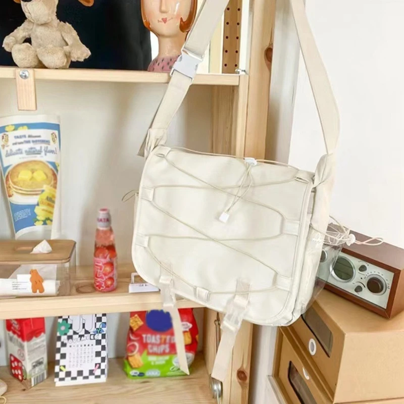 Harajuku Nylon Shoulder Bag for Women Student Large Capacity Crossbody Bags