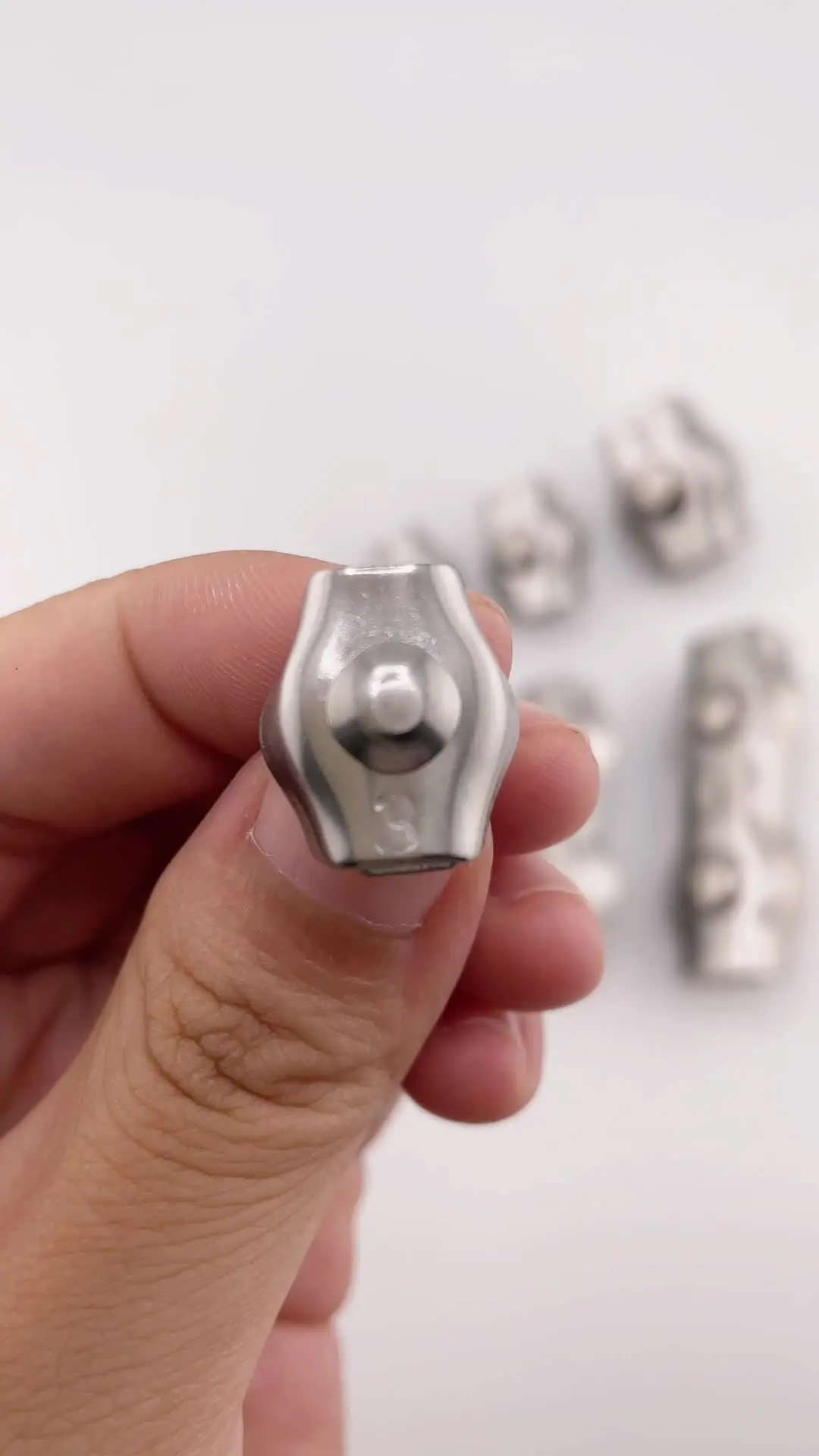 12 Morsetti Per Cavo Metallico Duplex Acciaio Inox 304 M4 | Clip A Doppio Bullone Per Fune 1,5-3 Mm - 3