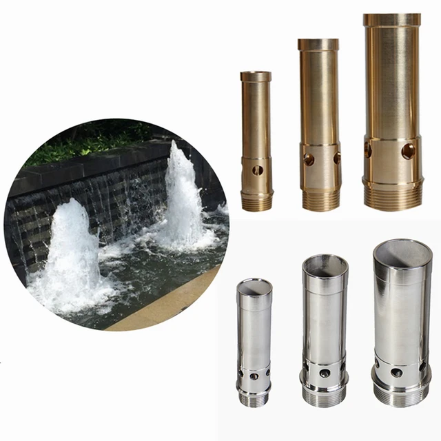 1/2 "3/4" 1 "Sárgaréz Rozsdamentes Acél Rugó Buborékos Szökőkút Fúvókák Kerti Tó Spray -Feje