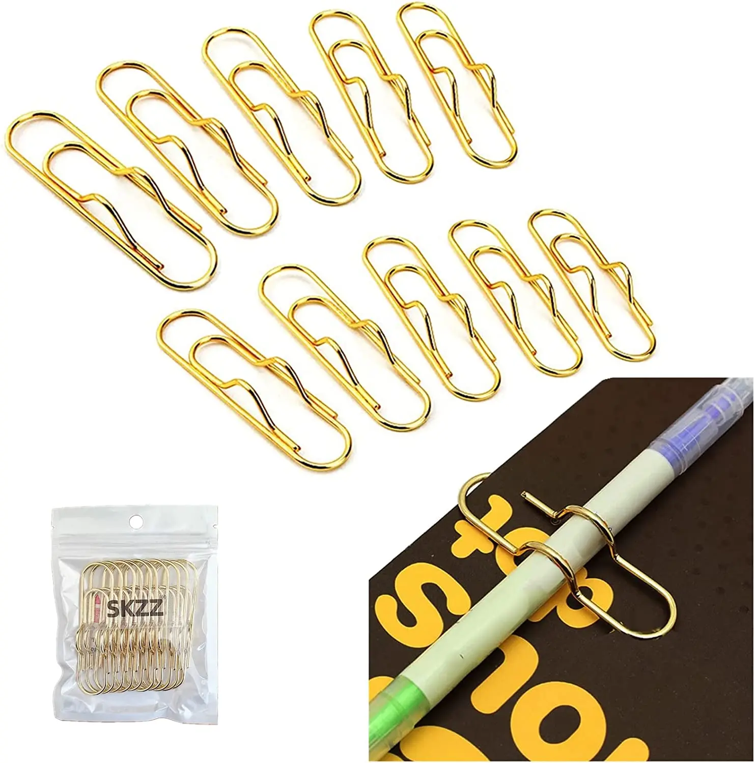 

10 Pcs/set Spot Metal Pen Holder Handbook Accessories Portable Pen Holder Fixed Pen Holder Bill Pen Holder