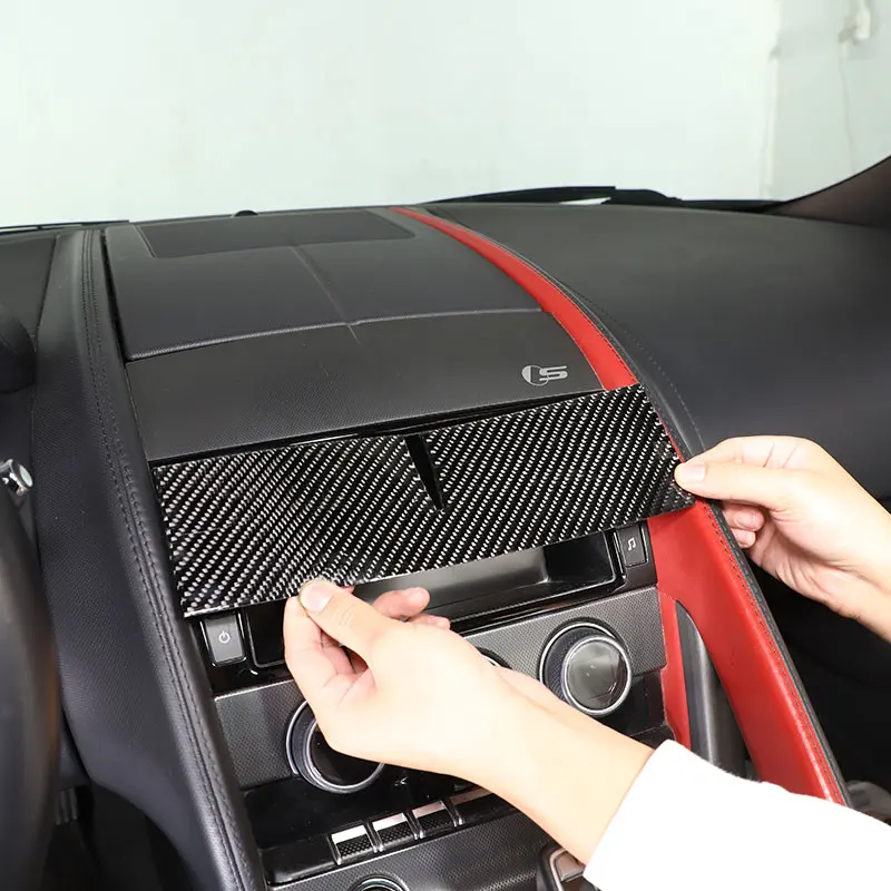 

For Jaguar F-TYPE 2013-2022 Soft Carbon Fiber Car Central Control Cover Trim Sticker Car Accessories