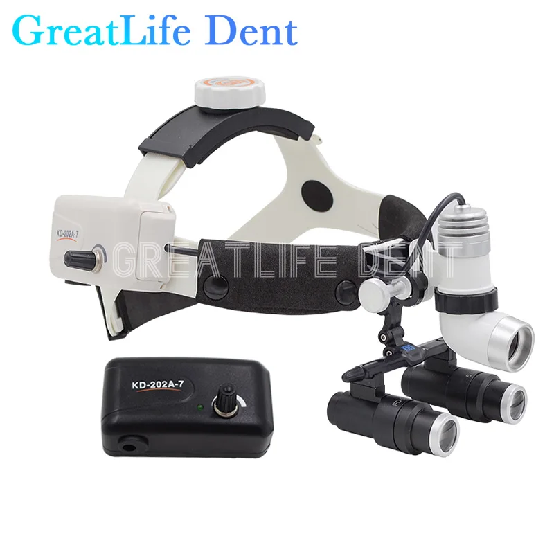 

GreatLife Dent 5x Magnifier Dental Led Light Headlamp Dental Surgical Loupes Magnifier