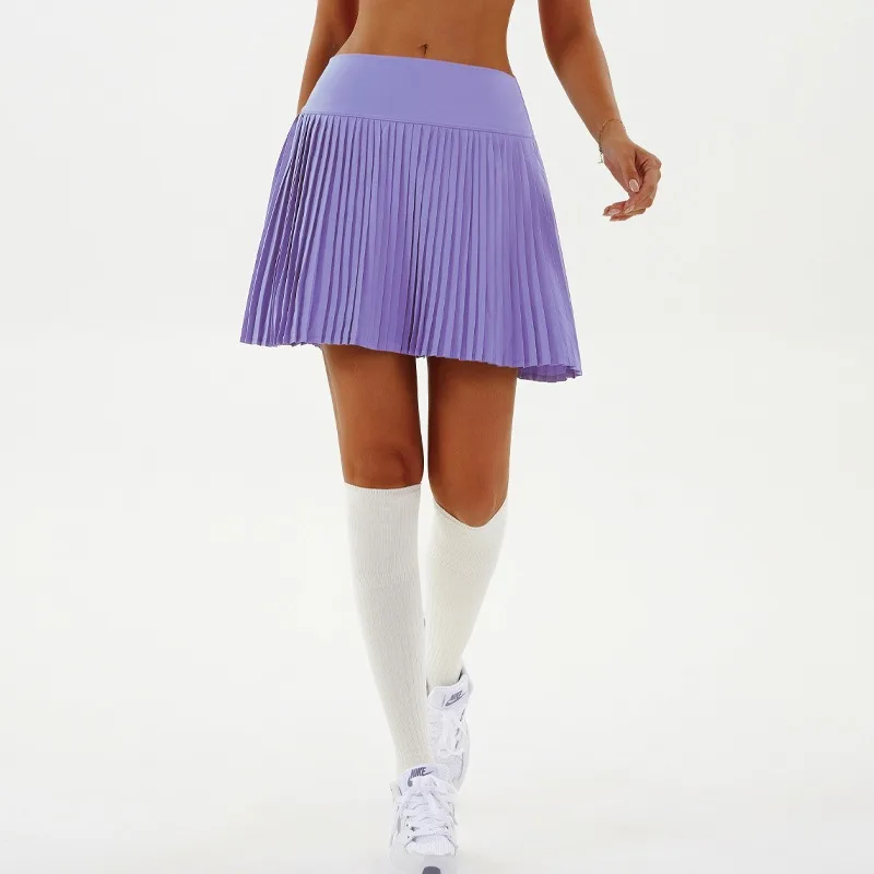 Women Pleated Tennis Skirts Sports High Waist Yoga Fitness Short Skirt Gym Golf Slim Fit Loose Mini Skirts Casual Elastic Skorts